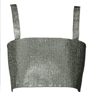 Rhinestone Glitter Crop Tank